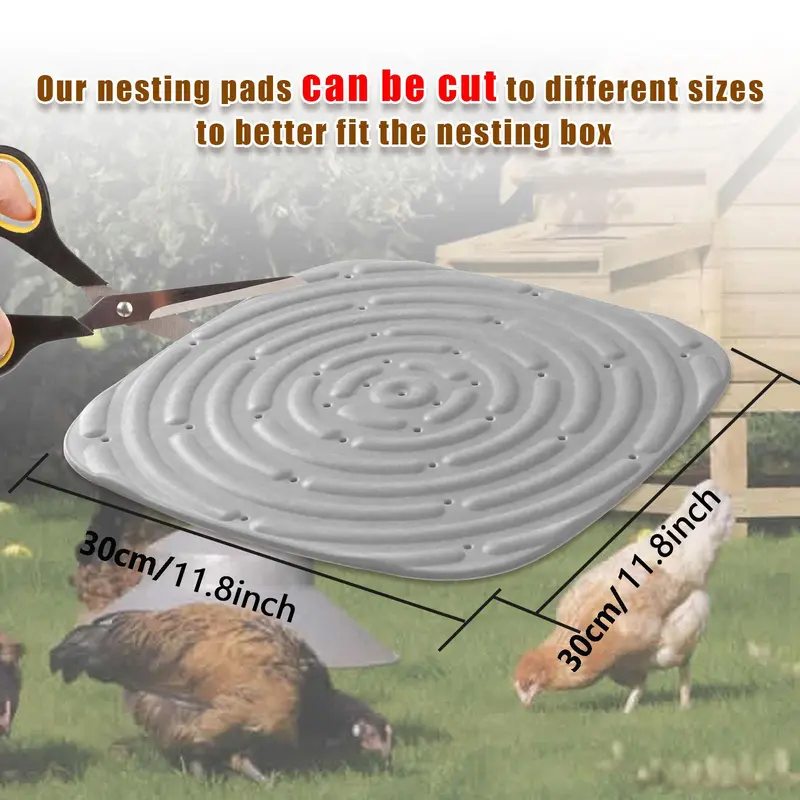 Washable Chicken Coop Pad, 2/4pcs Reusable Soft and Durable Chicken Nesting Mat, Portable Chicken Coop Accessories for Farm Animal & Poultry Supplies 4