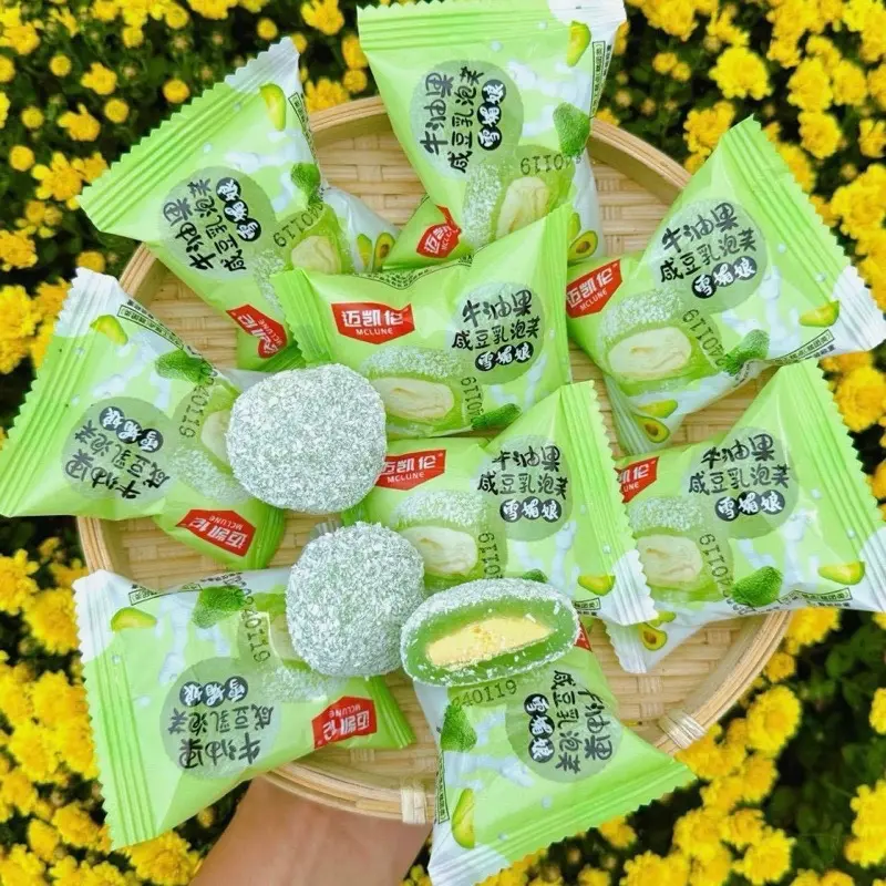 1kg Bánh Mochi Kem Lạnh Có 13 Vị: Đậu Nành, Bơ, Xoài, Đào, Khoai Môn, Sầu Riêng, Socola, Chuối, Cam, , Việt Quất, Chanh Dây [NGÀY IN TRÊN BÁNH LÀ NGÀY SẢN XUẤT-HSD: 120 NGÀY] Food Ăn Vặt Thức Ăn Cake live 2