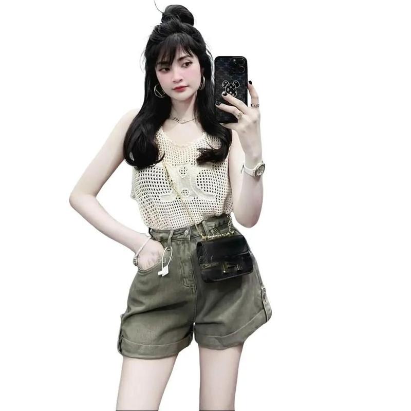 Nữ Áo len lỗ thêu chữ X mã 0407 - Freesize từ 40-60kg