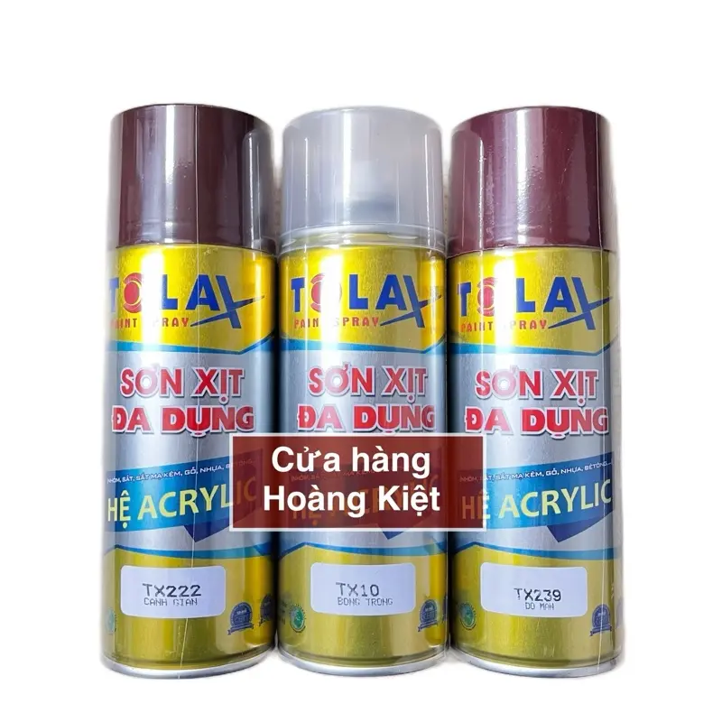 Sơn Xịt Tolax Màu Cánh Gián TX222, Màu Đỏ Mận TX239