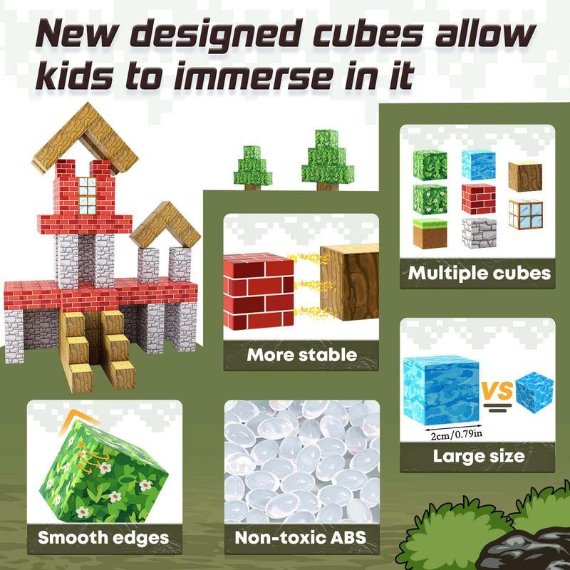 Random Color Building Blocks, 30pcs/set Fun Colorful Cube Stick Blocks, Creative Blocks Building Toys for Boys & Girls, Perfect Gift for Teenagers 1