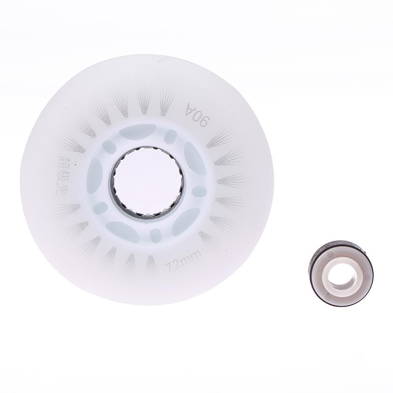 Product Introduction of 1Pc Flash Inline Skate Wheels 90A LED Lighting Skating Wheel Flash Wheels Sliding Roller Skating Shoes 76MM 72MM 68MM 35