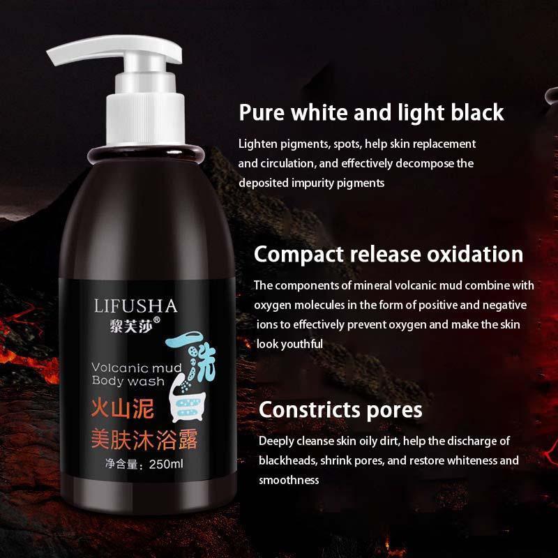 Product Introduction of 250ML Volcanic Mud Body Wash Whitening Shower Gel Exfoliate Whitening Artifact Unisex Moisturizing Hydrate Remove Dry Skin Refreshing Lasting Fragrance Removes Oil Beauty Moisturizing Whole Smooth Body Care Soap Comfort Moisture Moisturizer 13