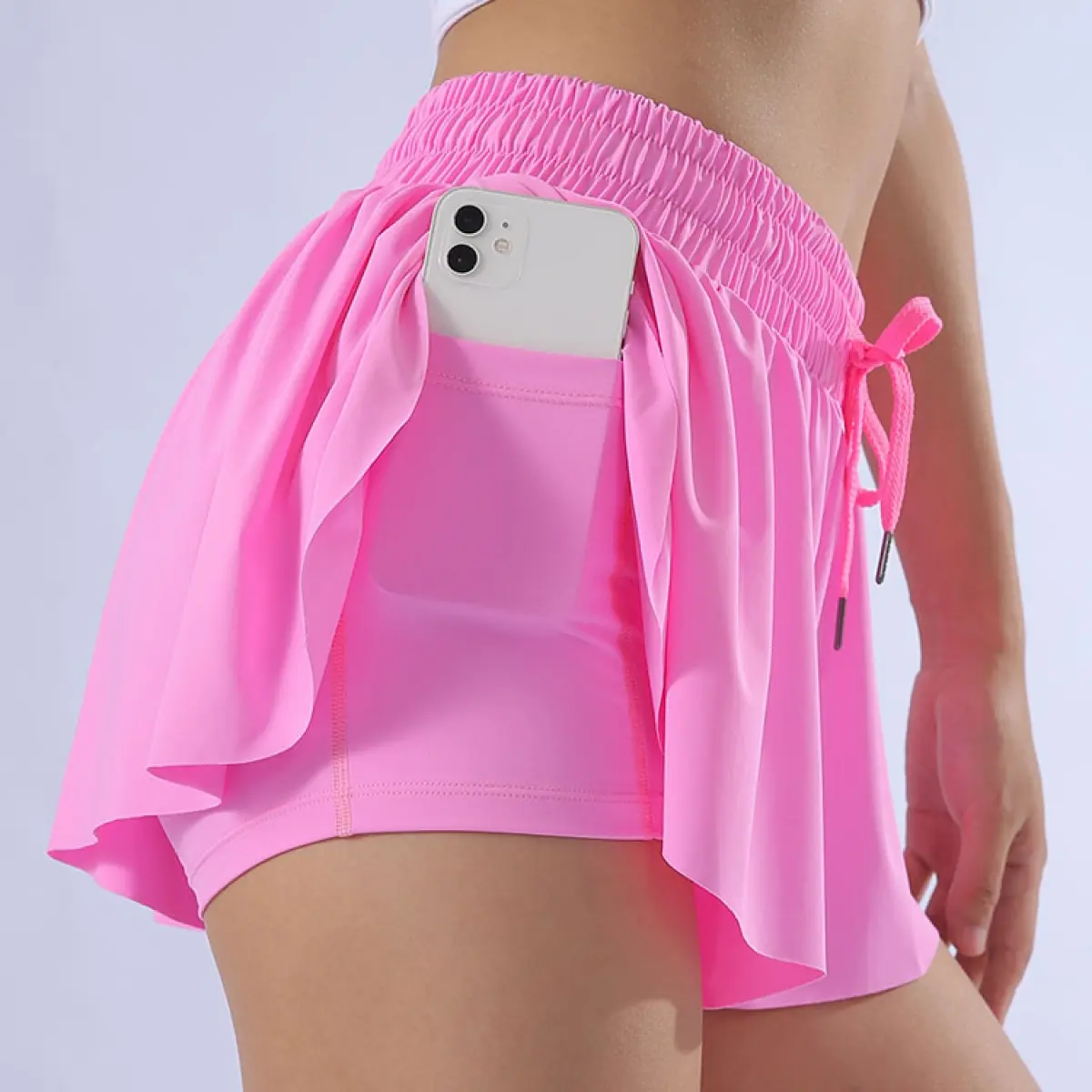 Women Golf Sports Skirt 2-in-1 Quick-Drying Soft And Comfortable Moisture-Wicking Made From Professional Sports Fabrics for A Perfect Fit Casual And Stylish Built-in Shorts And Pockets Tennis Skirt Womenswear