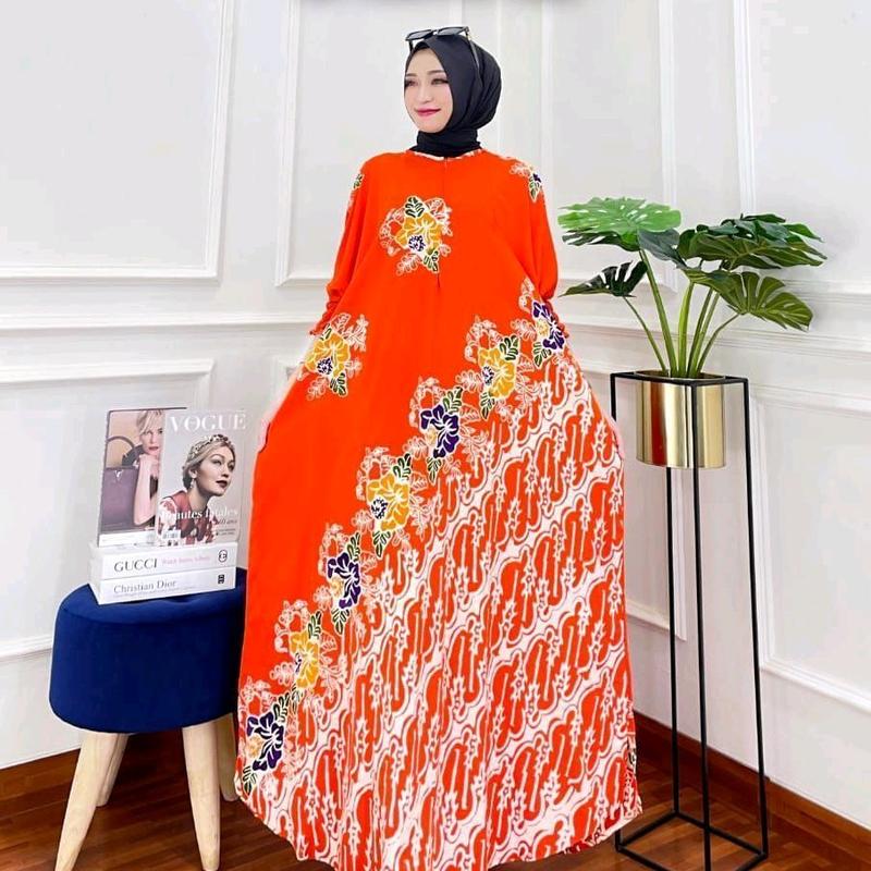 GAMIS KAFTAN CAP SHOF MOTIF TATIA TERBARU 4