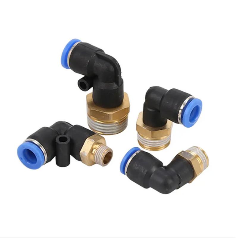 Product Introduction of COMBO 3C Co nối 1 đầu ren ngoài 1 đầu ống, Nối hơi PL, Co nối hơi khí nén ren ngoài PL 8