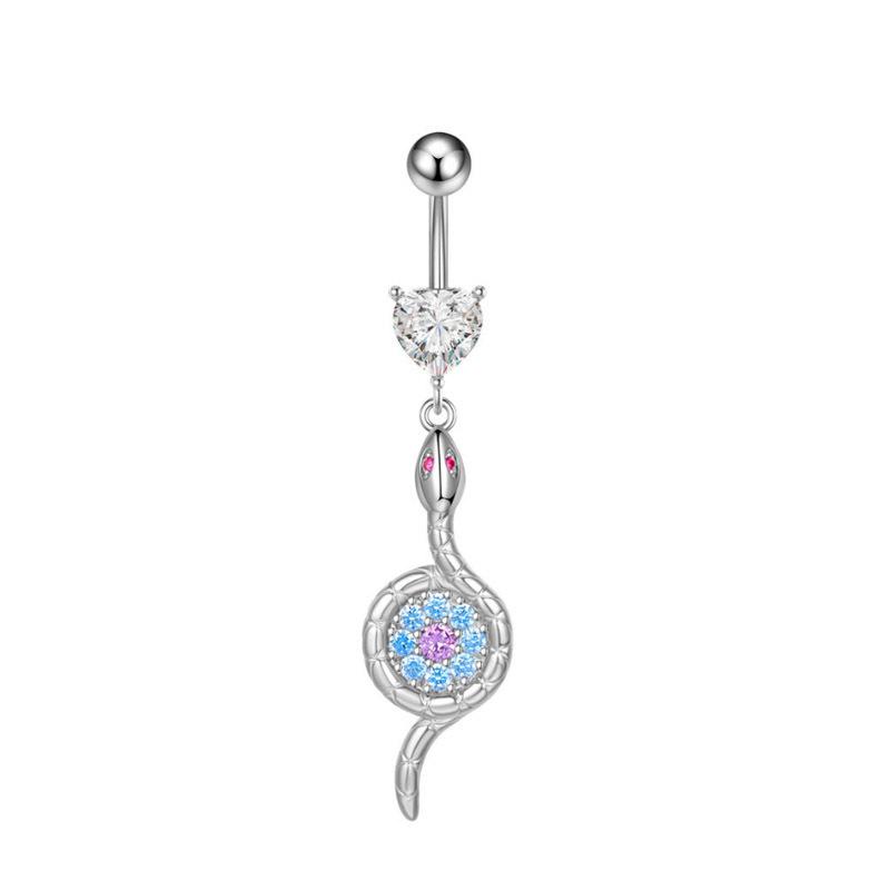 Product Introduction of Khuyên Rốn Bằng Thép Không Gỉ Cho Nam Và Nữ, Khuyên Cơ Thể, Trang Sức Zircon Voi Bàn Tay 24