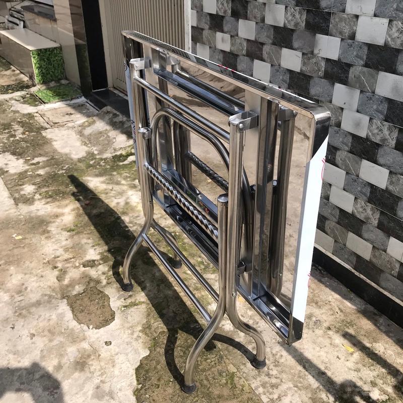 Bàn chữ nhật inox 304 giá xưởng sản xuất kích thước 60*1m bảo hành 2 năm 2