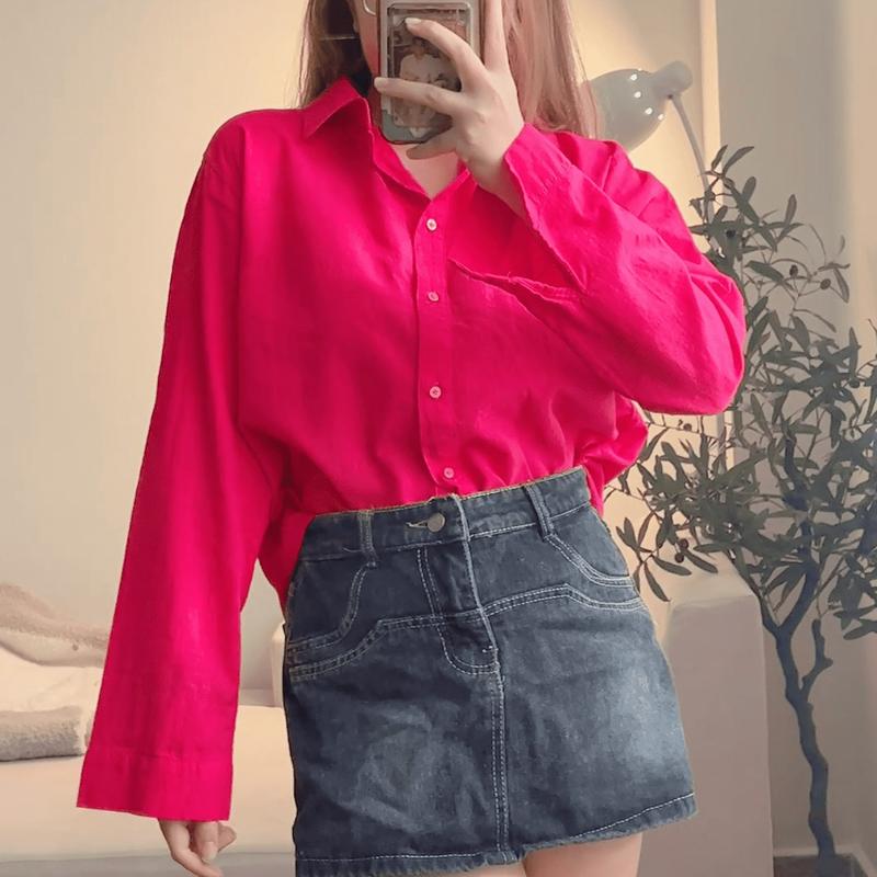 Áo Sơ Mi Nữ Linen Nhiều Màu Freesize Mềm Mát, Áo Sơ Mi Form Rộng Vừa Chất Cotton Linen Cúc Màu Dành Cho Nữ