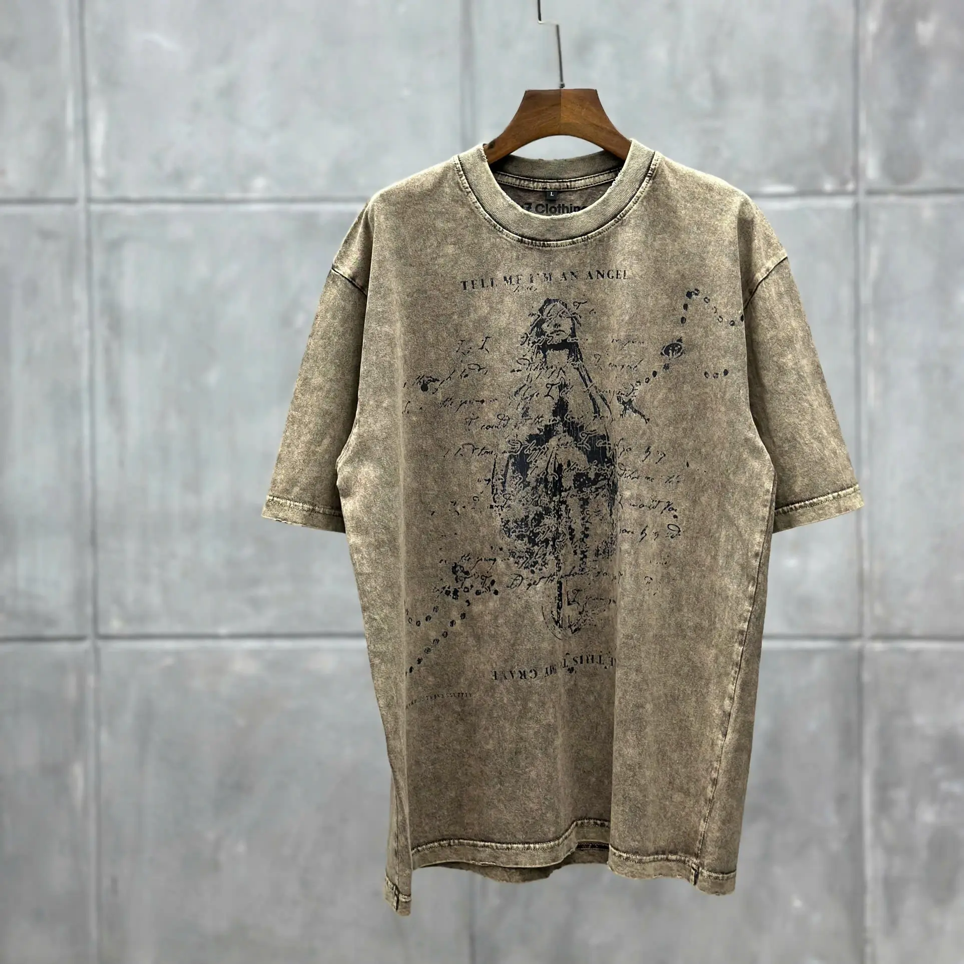Áo thun wash oversize Angel - TR7House