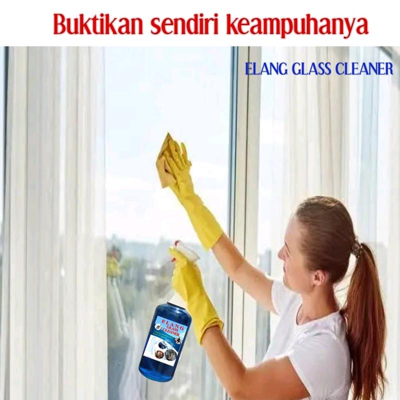ELANG GLASS CLEANER CAIRAN PEMBERSIH KACA,Pembersih noda ringan dan jamur pada kaca spion mobil, kaca gedung, kaca kamar mandi,kaca jendela rumah Spray Kain 3