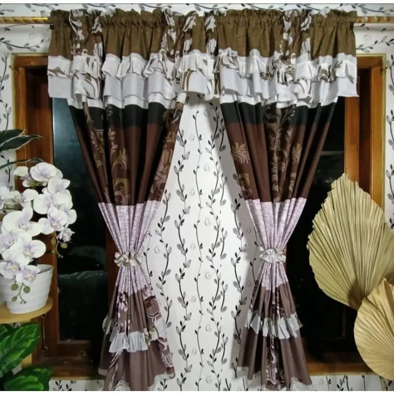 GORDEN JENDELA SERUT UK 100X150 cm Jendela Katun Tali 2
