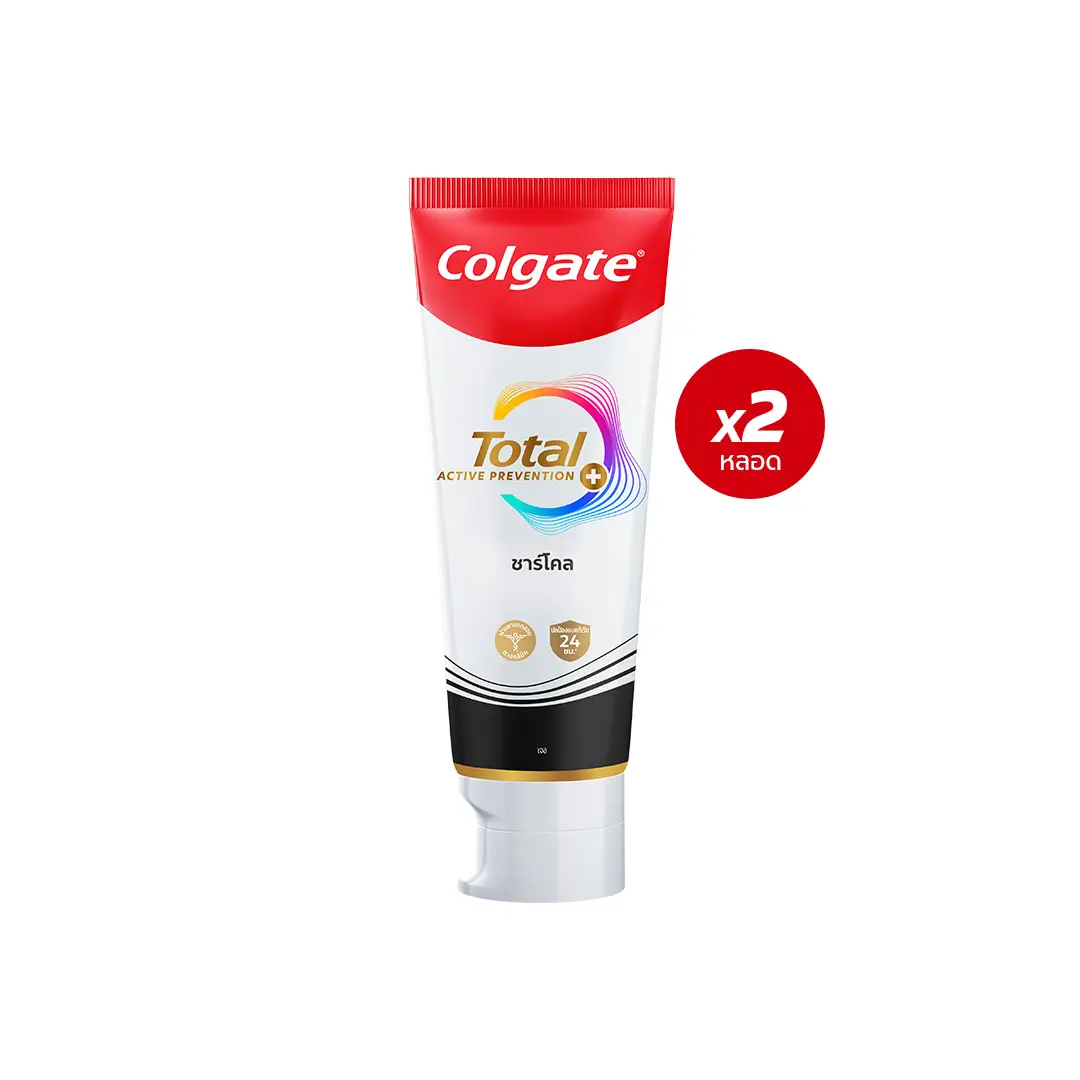 [มี 2 แพ็คให้เลือก] ยาสีฟัน คอลเกต โททอล ชาร์โคล คลีน 110 กรัม Colgate Total Charcoal Clean Toothpaste 110g