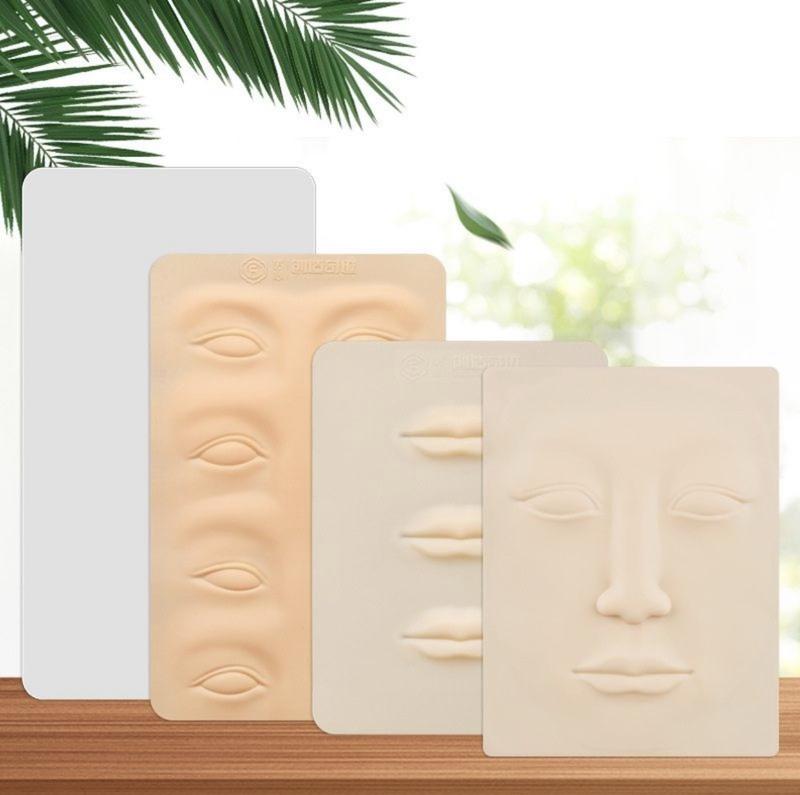 Da giả tập học phun xăm mày môi mí, da học phun xăm trắng trơn không bột điêu khắc hồng 3d mặt mắt môi - Cho học viên