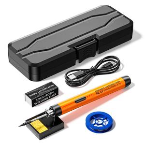 USB Rechargeable Soldering Iron, Mini Convenient Adjustable Temperature Soldering Iron Set, Professional Soldering Tool for Home & Office