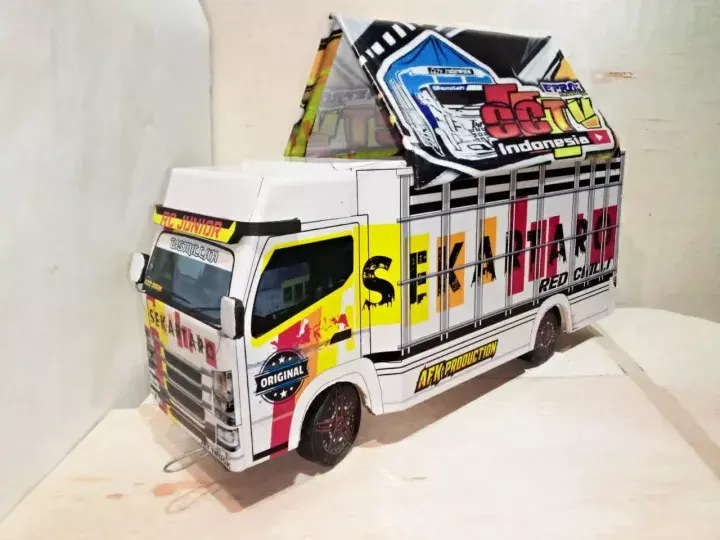 TRUK PUTIH SEKARTARO Pendidikan Lampu Remot Control 3