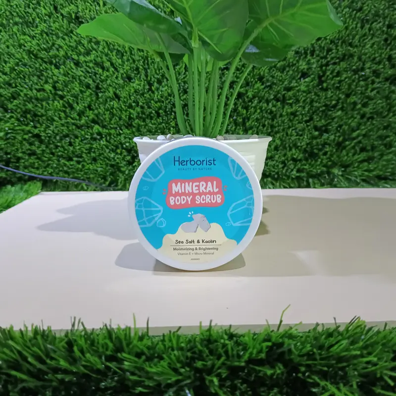 SPECIAL PROMO...!!! 1 PCS Herborist Mineral Body Scrub 200GR - Sea Salt & Koalin (Biru) / Sea Salt & Volcanic Mud (Ungu) / Sea Salt & Gold (Kuning) 5