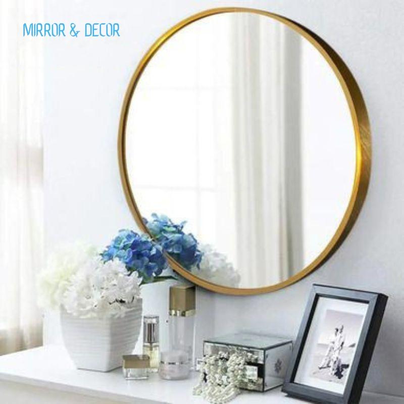 Gương tròn viền nhôm chống xước, Gương decor cao cấp, Màu sắc, Kích thước đa dạng, Đầy đủ phụ kiện  Gương Trang Trí 3