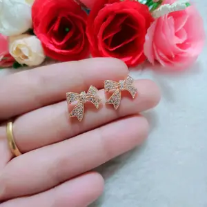 ANTING TUSUK  PEREMPUAN DEWASA EMAS BERLIAN ANTI KARAT Diamond Logam