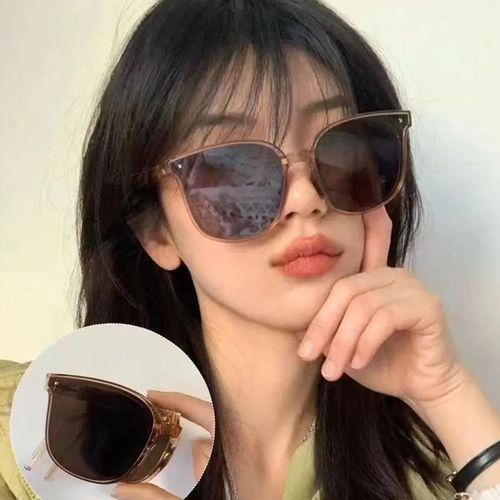 Sunglasses Set Foldable Sun Protection Lightweight Glasses Round Case Glasses Travel Daily Wear Unisex