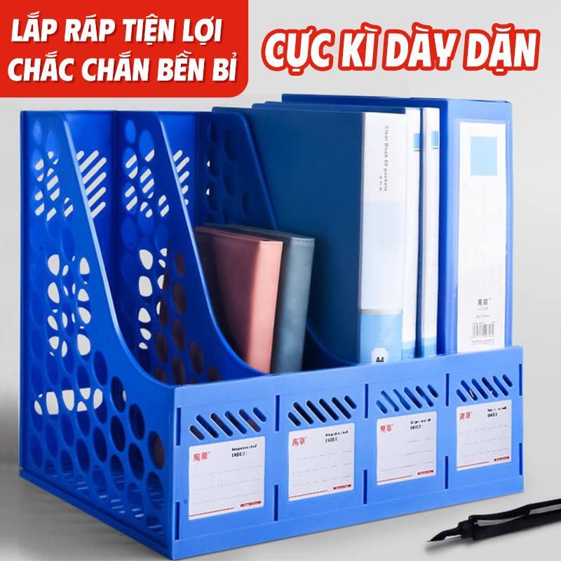 Khay Đựng Tài Liệu 3 4 Ngăn - Kệ Hồ Sơ Văn Phòng Phẩm Khay Đựng Giấy Tờ Sách Vở Tiện Lợi Cho Học Sinh Văn Phòng