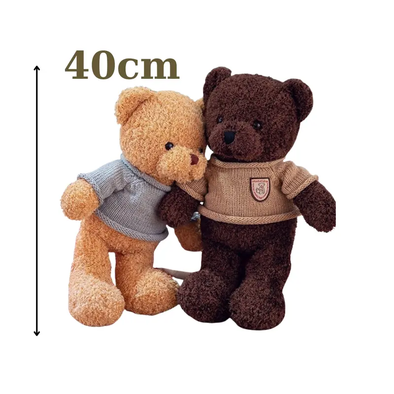 Thú bông gấu Teddy Couple Mặc Áo Len  Cặp Làm Quà Tặng Thú Nhồi Bông Toy Đồ Chơi Phát Nhạc 1