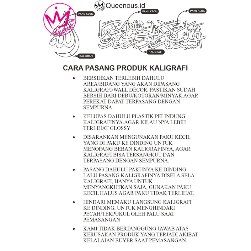Kaligrafi Akrilik Doa Meminta Keberkahan "Ya Robbi Barik Fi Hadzal Bait" Custom Ukuran Kecil Laser Cutting Modern Hasil Rapih & Presisi. Akrilik 2mm Mirror/Cermin/Mengkilap Bukan Kayu/MDF/Besi Anti Karat Anti Busuk Hiasan Dinding Islami  Queenous.id 8