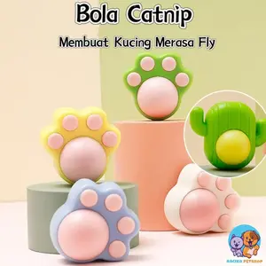 [HACIKO PETSHOP] Mainan Kucing Bola Catnip  Kucing Catnip Ball Kucing Cat Mint Ball Catnip Kucing Anti Stres Camilan Kucing