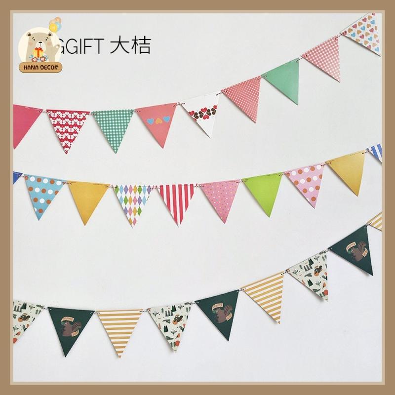  Dây cờ tam giác   giấy   trang trí sinh nhật 