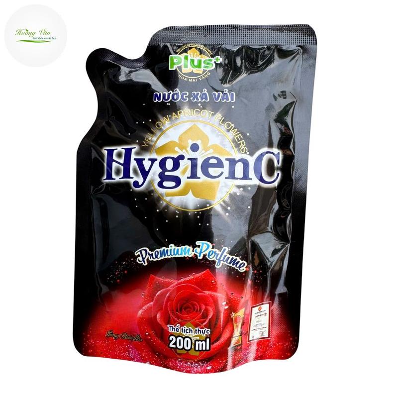 Bộ 02 Túi Nước xả vải HygienC Plus hương nước hoa giúp Làm Sạch xả thơm mềm vải quần áo- Dung tích 200 ml 5