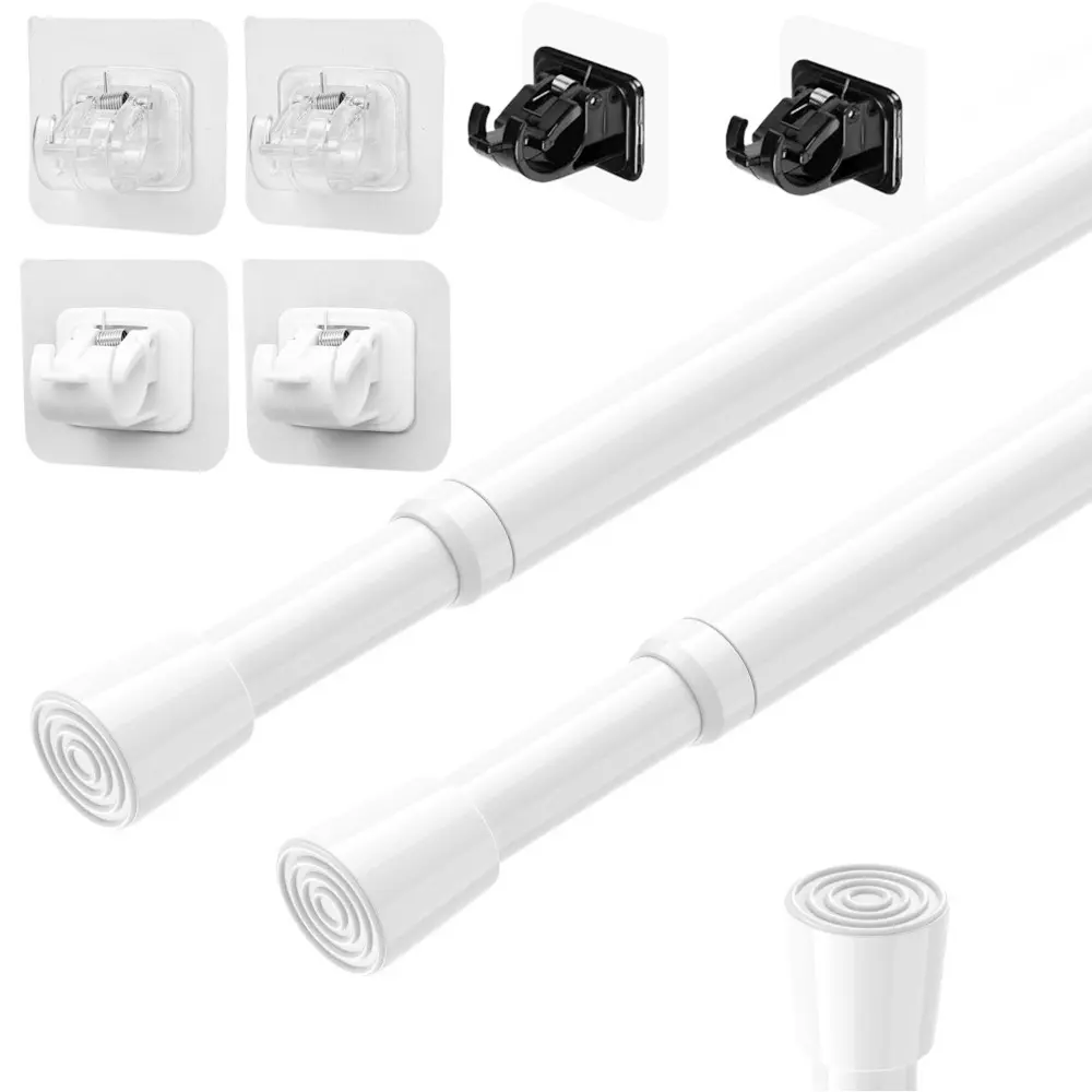 Adjustable Curtain Rod - Multifunctional Spring Tension Extendable Pole - for Windows,Cabinet, Blinds, Closet, Bedroom, Kitchen, Bathroom, Door(60-110 CM)