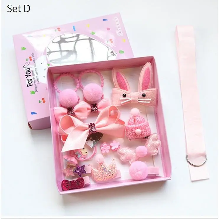 ALILA Hijab - Set Aksesoris Rambut Anak Isi 18 PCS / Satu Set Jepit Dan Ikat Rambut Anak Import Motif Lucu Fashion