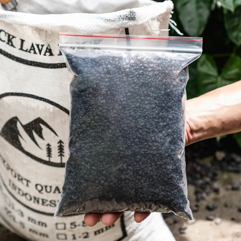 (1kg) Đá Lava đen (Nham Thạch đen) nhập Indo - Rải mặt, trộn đất trồng sen đá - Hồ cá - Kiểng lá - Bonsai | Joy Garden 3