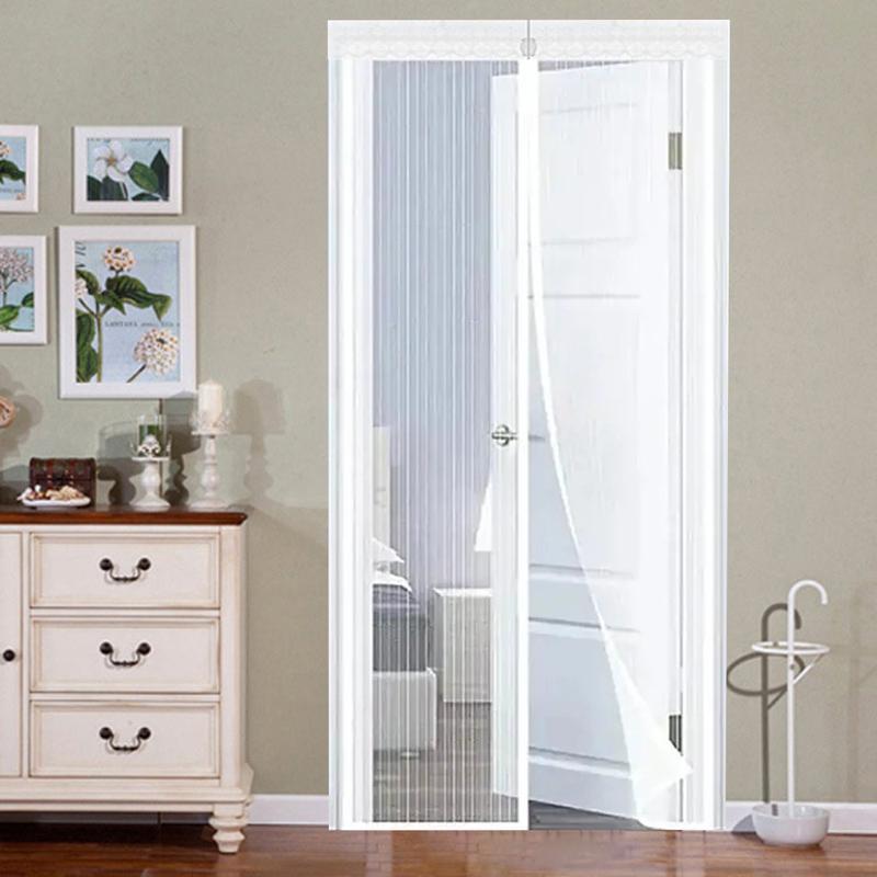 Mosquito Door Curtain Magnetic Fly Screen with Fastener Tape Easy to Install Magnetic Closure Doorway Screen Mosquito Curtain 3