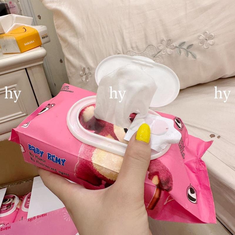 Combo 10 gói khăn ướt Gấu Dây tự nhiên không mùi, dưỡng da tốt, giảm giá cuối tuần - Voi baby  cotton khanu otchobe 4
