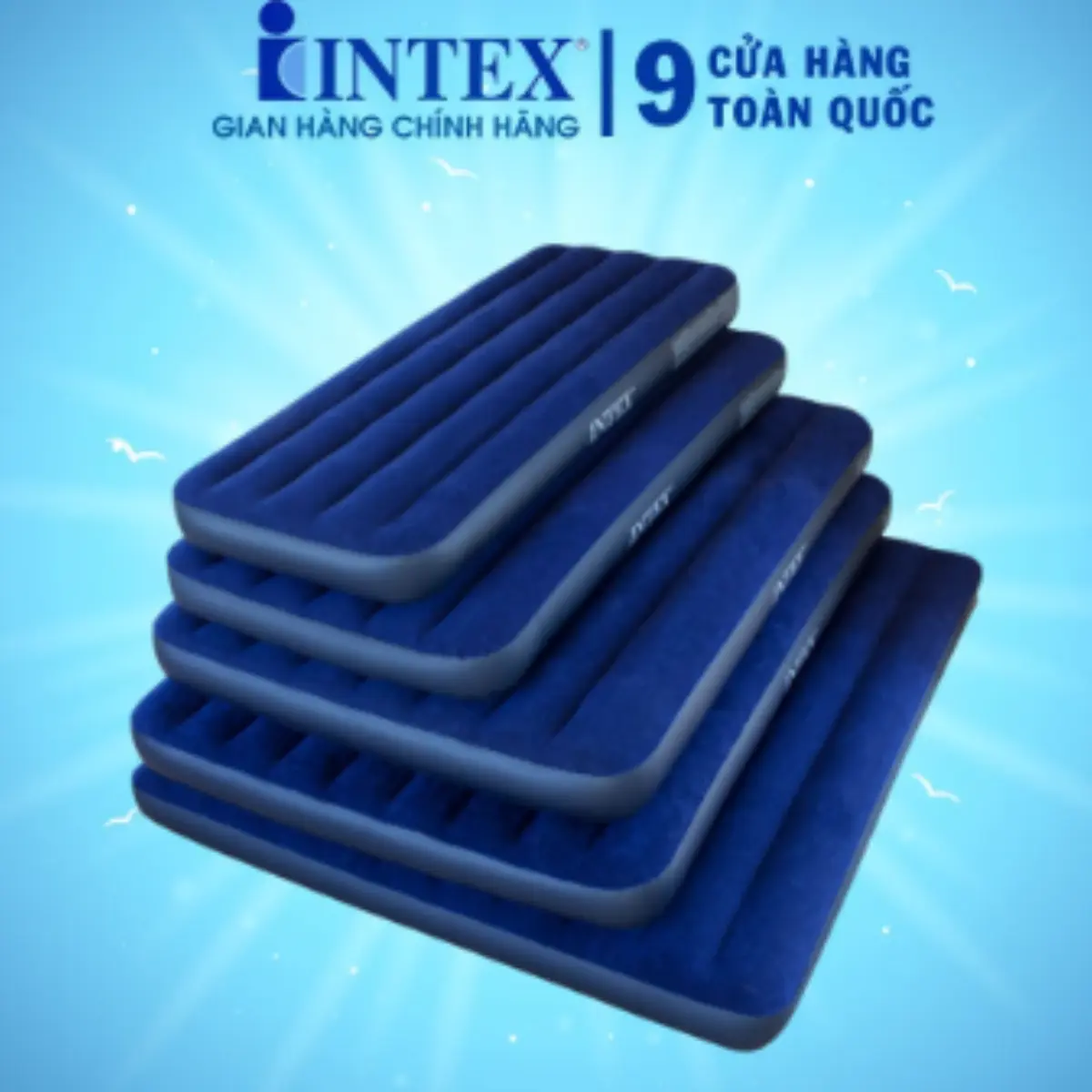 Đệm hơi INTEX công nghệ mới nhiều kích thước, bảo hành 1 năm