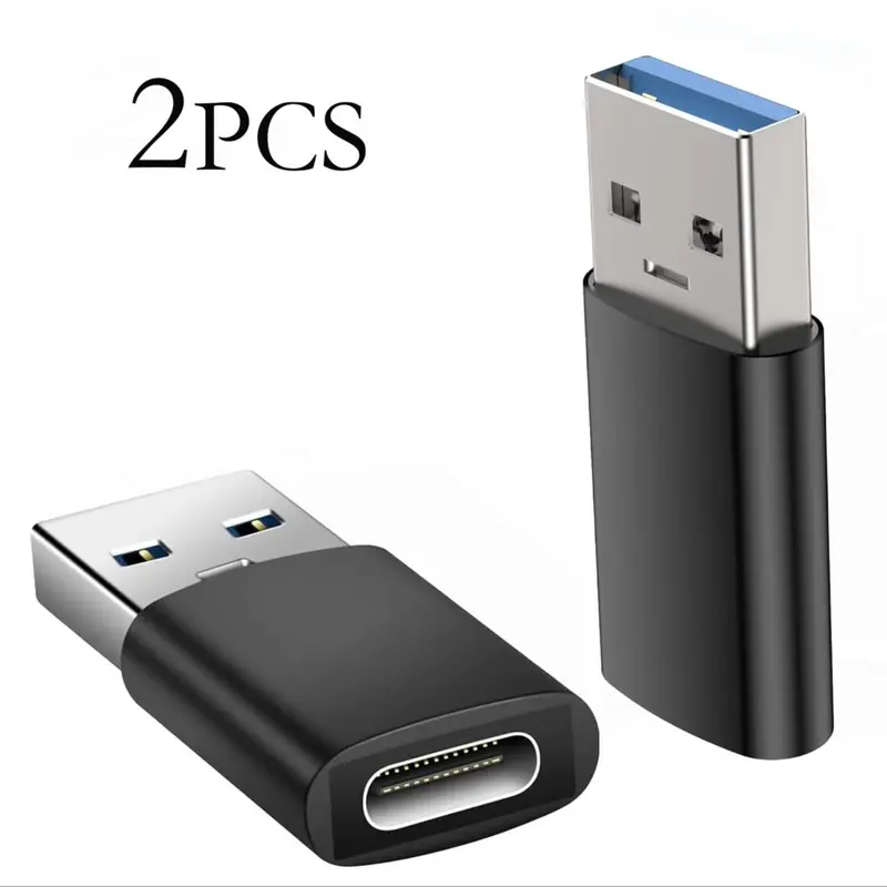 USB C to USB Adapter, 2 Counts USB C Female to USB Male 3.0 Adapter, USB External Memory Compatible with iPhone 16/15/14/13/12, iPad Pro/Mini/Air, Samsung Galaxy S23/S22/S21, MAC/Laptop/Desktop 0