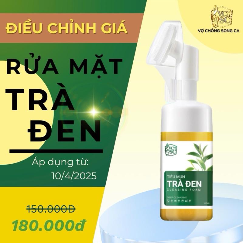 SỬA RỬA MẶT TIÊU MỤN TRÀ ĐEN DUNG TÍCH 100ml, [VCSC - Chính Hãng], SỮA RỬA MẶT DÀNH CHO DA MỤN, DẠNG NƯỚC , CÓ CỌ TẠO BỌT, HỖ TRỢ GIẢM MỤN VÀ HỖ TRỢ GIẢM BỠ NHỜN TRÊN DA.