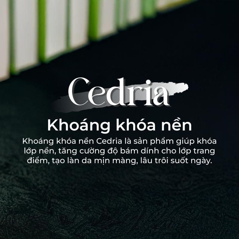 Xịt Khoáng Khóa Nền Cedria 120ml – Cố định lớp trang điểm bền lâu, giữ nền tươi mới cả ngày. Dưỡng ẩm với chiết xuất rau má, rễ cam thảo, bảo vệ da khỏi bụi bẩn và dầu thừa hiệu quả. 1