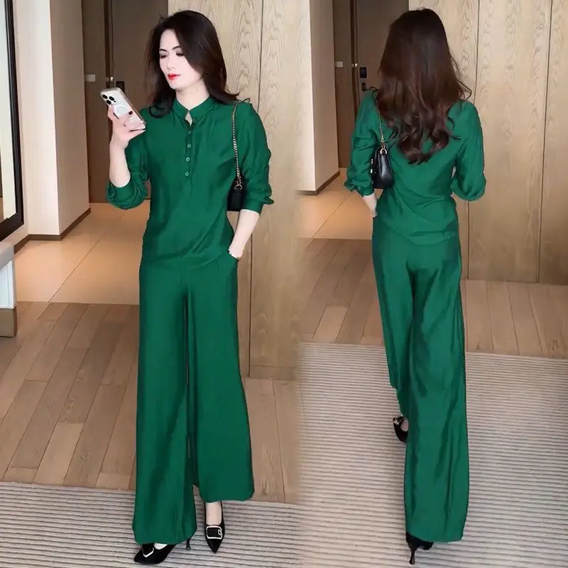 Bộ Đồ Thời Trang Cho Nữ, Hàng Mới Về Mùa Xuân 2025, Sành Điệu, Bó Sát, Dễ Phối Đồ, Phong Cách Thường Ngày Trẻ Trung, Áo Và Quần Ống Rộng Bộ Hai Mảnh, Hợp Xu hướng