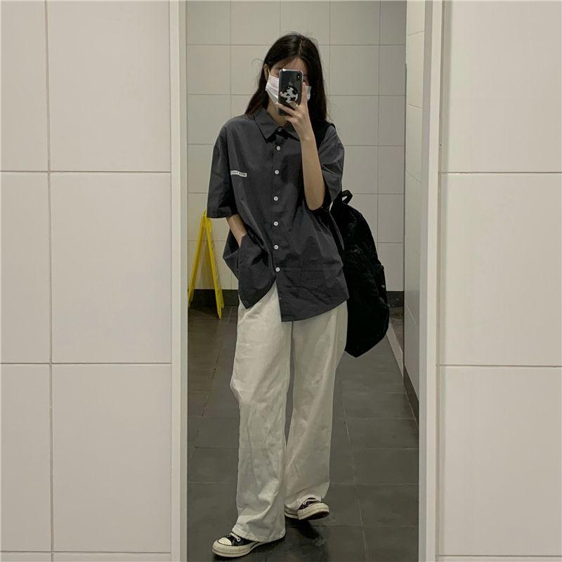 Product Introduction of Áo Sơ Mi Cổ Polo, Phong Cách Preppy, Dáng Rộng Vừa Vặn, Dễ Phối Đồ, ngắn Tay, Hàng Mới Về Mùa Xuân 2023, Phong Cách Hàn Quốc, Thích Hợp Cho Phong Cách BF, Có Thể Mặc Ngoài Trời Nữ Top 10