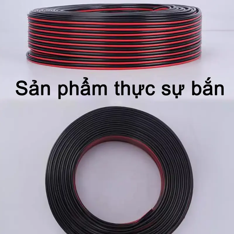 Dây loa AWG17 Dòng mở rộng sức mạnh 100m 50m 20m Dây điện áp thấp 2*1mm Áp dụng cho Đèn LED Trumpet 7