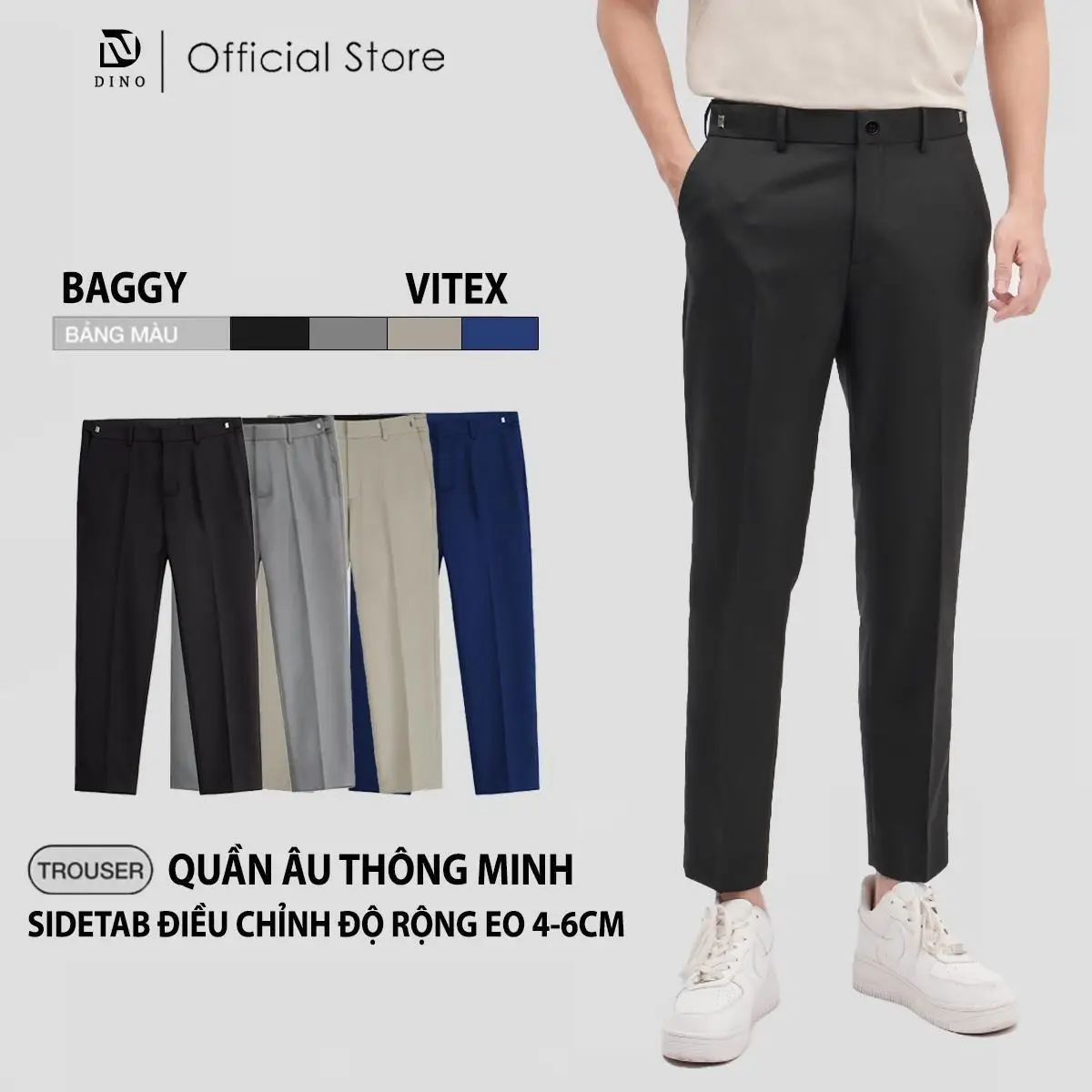 [Vải Đẹp] Quần Âu Nam Sidetab Điều Chỉnh Độ Rộng Eo, Quần Tây Nam Cạp Cao Form Dáng Baggy Phong Cách Hàn Quốc Menswear Pants Có Túi