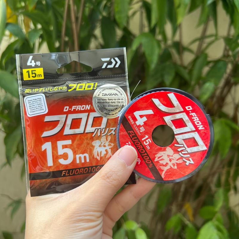 Dây leader câu lure DAIWA D-FRON FLUORO CARBON CUỘN 15M chống sốc, chống vướng, tàng hình dưới nước Bắt Cá Đi Câu Fishing Câu Cá