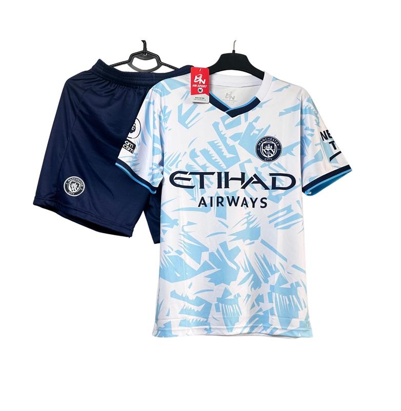 QUẦN ÁO BÓNG ĐÁ, ĐỒ ĐÁ BANH MC TRẮNG VÂN XANH THUN LẠNH Top Sport áo  shevchenko