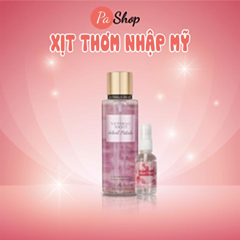 Body Mist Velvet Petals Nhập Mỹ | Xịt Thơm Toàn Thân Chuẩn Auth | Full Size 250mL & Chai 36mL | Perfume Cosmetic