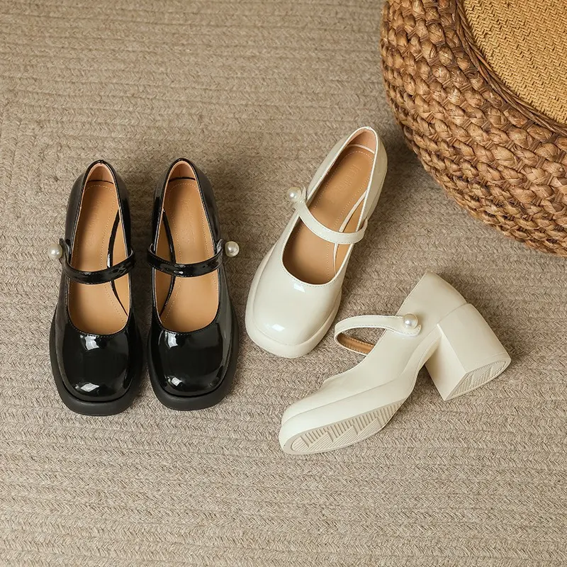 [MUA 1 TẶNG 1] Giày lolita bi ngọc đế cao 7cm sieu xinh G71 - Tặng 1d tất thêu hình ngẫu nhiên 0