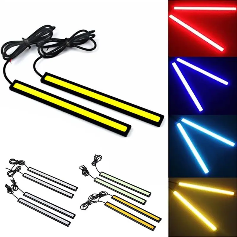1PCS 17cm COB LED 12V Daytime Running Lights Trunk Waterproof Auto Driving DRL Fog Lamp Car Styling Turn Signal Plate Light