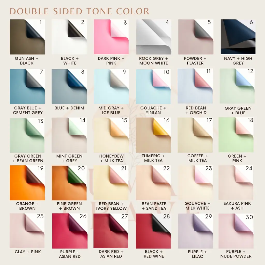 Bicolor Cellophane Wrapping Paper Kertas Bunga