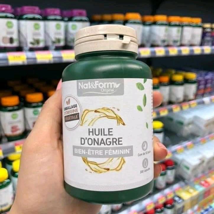 Viên uống tinh dầu hoa anh thảo Nat & Form giúp cơ thể khỏe mạnh, hàng n.địa Pháp, lọ 200 viên